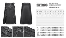 Load image into Gallery viewer, SKT203 Punk non-elastic twill material men kilt
