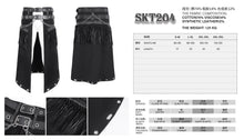 Load image into Gallery viewer, SKT204 Punk tasseled leather men kilt
