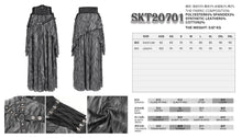 Load image into Gallery viewer, SKT20701 Grey pirate style High waist two-tone chiffon punk skirt
