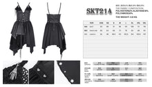 Load image into Gallery viewer, SKT214 Punk faux leather elastic rubberized twill mesh suspender dress
