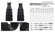 Load image into Gallery viewer, SKT22401 Black party Gothic long suspender dress
