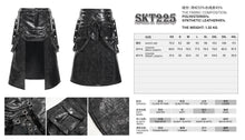 Load image into Gallery viewer, SKT225 Punk shiny cracked rubber men kilt
