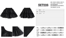 Load image into Gallery viewer, SKT226 black lolita women Organza gathered puffy bustle A line skirt
