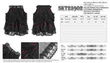 Load image into Gallery viewer, SKT23902 black and red Lolita short puffy skirt
