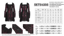 Load image into Gallery viewer, SKT24502 Red floral Lace Long Sleeve Gothic Dress
