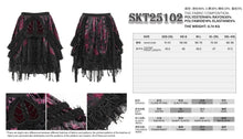 Load image into Gallery viewer, SKT25102 Red Heart-Patterned Corduroy &amp; Velvet Patchwork Gothic Mini Skirt
