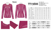 Load image into Gallery viewer, TT19806 Rose red Diamond-shaped net basic style long sleeves men t-shirts
