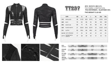 Load image into Gallery viewer, TT237 Punk daily High Neck Elastic Long Sleeve Women&#39;s T-Shirt
