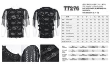 Load image into Gallery viewer, TT276 Punk hole mesh tasseled men&#39;s T-shirt
