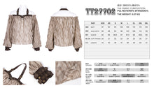 Load image into Gallery viewer, TT27702 Steampunk Halter neck off shoulder long sleeve loose T-shirt
