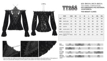 Load image into Gallery viewer, TT288 Gothic halterneck rose burnt out velvet T-shirt
