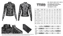 Load image into Gallery viewer, TT289 Irregular vertical stripes mesh T-shirt
