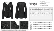Load image into Gallery viewer, TT290 3D Flower Shoulder Hollow out Gothic T-shirt
