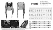 Load image into Gallery viewer, TT306 Bat-Shaped Chest Punk Mesh T-Shirt
