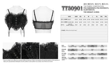 Load image into Gallery viewer, TT30901 Gothic-Style Heart-Shaped Strappy Cropped T-Shirt
