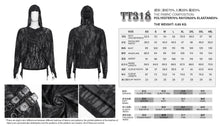 Load image into Gallery viewer, TT318 Black and Grey Two-Tone Distressed Striped Long-Sleeve Hoodie T-Shirt
