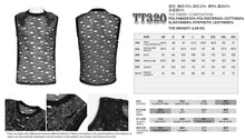 Load image into Gallery viewer, TT320 Distressed Mesh Round Neck Sleeveless Punk T-Shirt
