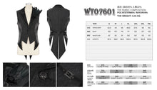 Load image into Gallery viewer, WT07601 Black Gothic jacquard peak lapel swallowtail men&#39;s suit vest
