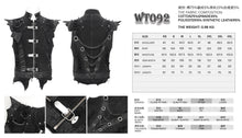 Load image into Gallery viewer, WT092 Asymmetric distressed punk vest
