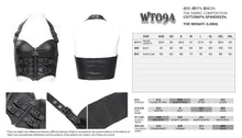 Load image into Gallery viewer, WT094 Punk Stretchy Twill Halter Short Vest
