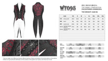 Load image into Gallery viewer, WT095 Rose Jacquard Swallowtail Vest
