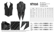 Load image into Gallery viewer, WT098 Two-tone jacquard Gothic swallowtail short vest
