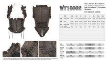 Load image into Gallery viewer, WT10002 Whole-Garment Enzyme-Washed, Two-Tone Woven Steampunk Cropped Vest
