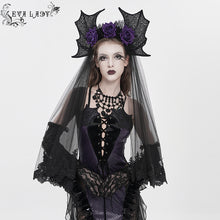 Load image into Gallery viewer, EAS039 Bat-Wing Headband with Long Veil
