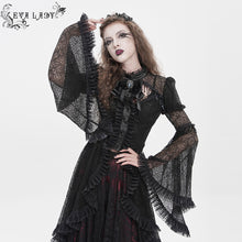Load image into Gallery viewer, ESHT01901 Stand-Collar Gothic Lace Shirt with Irregular Dot Pattern
