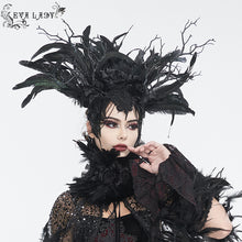 Load image into Gallery viewer, EAS017 Goth Feather tree monster Headband
