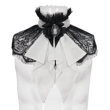 Load image into Gallery viewer, AS15402 white Gothic Court Style Cameo Lace Bow Tie
