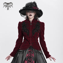Load image into Gallery viewer, CT19302 women wine gothic short coat
