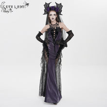 Load image into Gallery viewer, ESKT083 Fish-Scale Print Knitted Spaghetti-Strap Fishtail Dress
