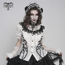 Load image into Gallery viewer, SHT15102 Lolita Shimmer Chiffon Pleated Short-Sleeve Blouse
