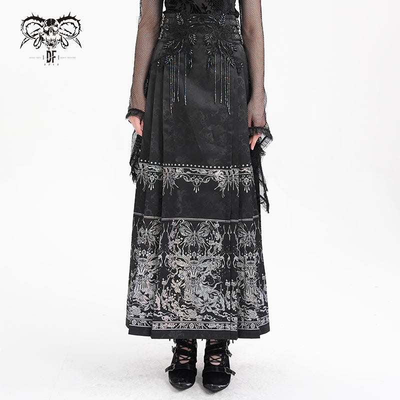 SKT212 chinese traditional culture women Gothic style horse face skirt