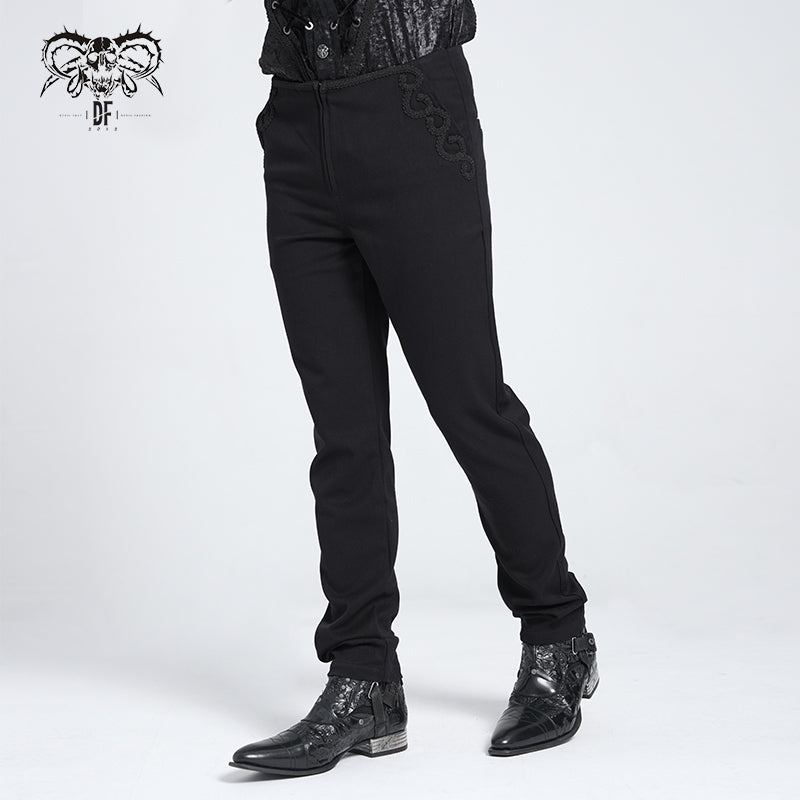 PT13901 black Gothic daily life trousers