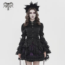 Load image into Gallery viewer, SHT152 Gothic Striped Ruffled Shirt with Flared Sleeves
