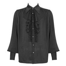 Load image into Gallery viewer, SHT11001 Black Everyday Striped Goth Shirt
