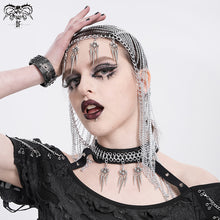 Load image into Gallery viewer, AS220 Punk long and wide headdress chain tassel
