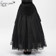 Load image into Gallery viewer, ESKT06701 black branch mesh gothic skirt
