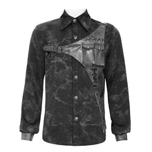 Load image into Gallery viewer, SHT145 Punk two-tone random pattern shirt with 3D pocket
