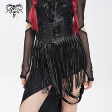 Load image into Gallery viewer, AS226 Sequined long tassel punk corset
