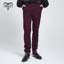Load image into Gallery viewer, PT13902 wine Gothic wedding men trousers
