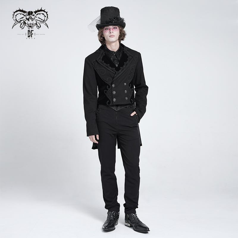 CT17401 black Gothic men dress coat