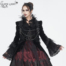 Load image into Gallery viewer, ECT015 Gothic Feather Ultra Short Women&#39;s Dress Jacket
