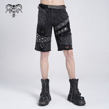 Load image into Gallery viewer, PT113 decadence Summer punk rock men nailed ragged shorts
