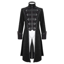 Load image into Gallery viewer, CT23801 black Men&#39;s long chenille coat
