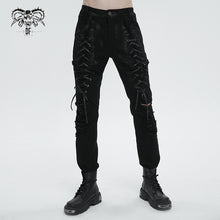 Load image into Gallery viewer, PT213 Hand-painted twill cutout torn distressed men&#39;s trousers
