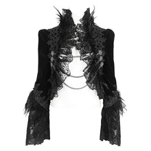 Load image into Gallery viewer, ECT015 Gothic Feather Ultra Short Women&#39;s Dress Jacket
