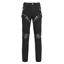 Load image into Gallery viewer, PT274 Punk twill and glazed leather trousers
